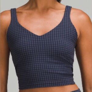 ISO Lululemon Athletica Navy Checkered Tank Top